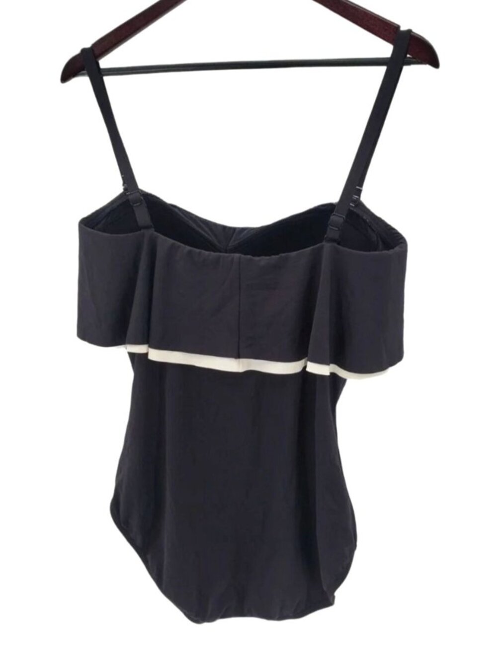 Coco Reef 14/38C Ruffle Bandeau Removable Straps Swimwear One-Piece Bathing Suit - Picture 4 of 13